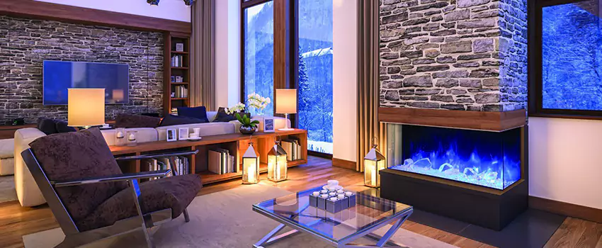 Dynamic Flame Color Fireplace Installation in Racine, QC